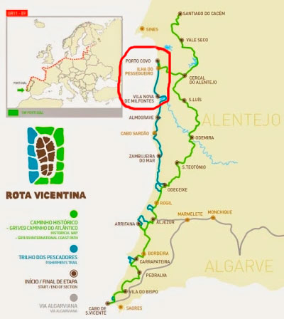 Trail Porto Covo  to Vila Nova de Milfontes