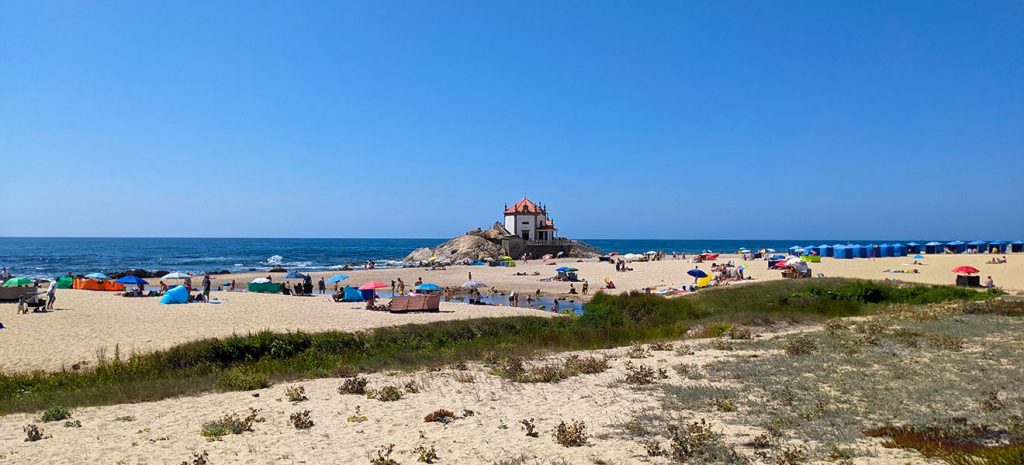 Chapel of Senhor da Pedra by Miramar Beach, in Vila Nova de Gaia.