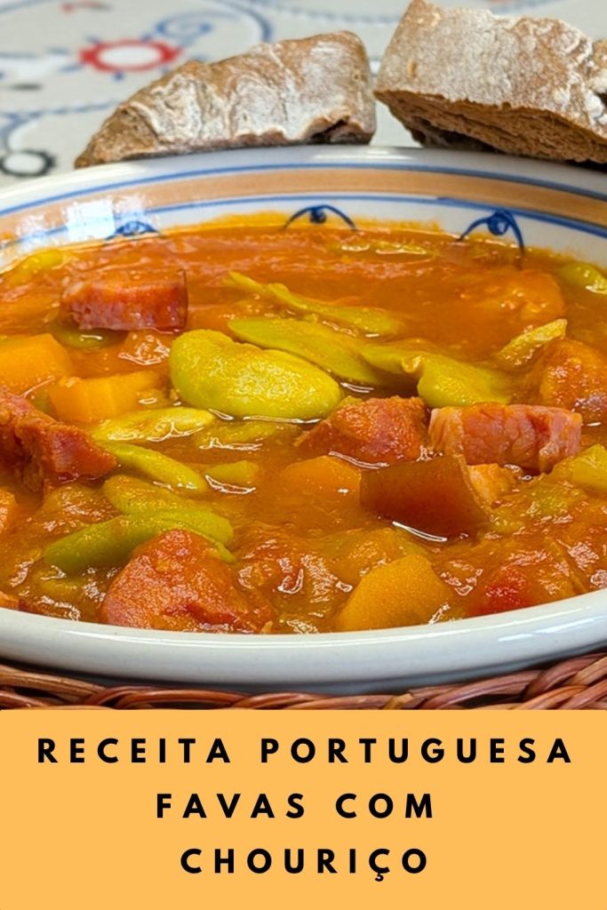 Receita portuguesa Favas com Chouriço